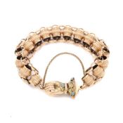 Armband. Schaumgold, 14 K GG/RG (geprüft)