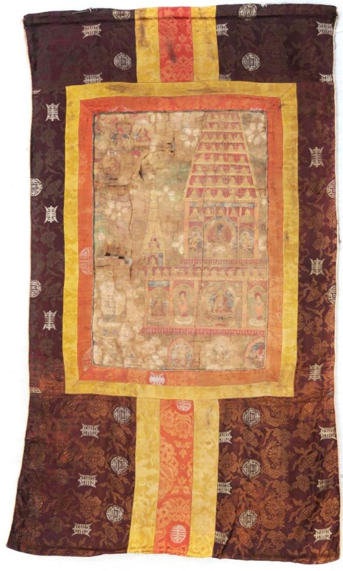 Thangka. Pigmente auf Gewebe.