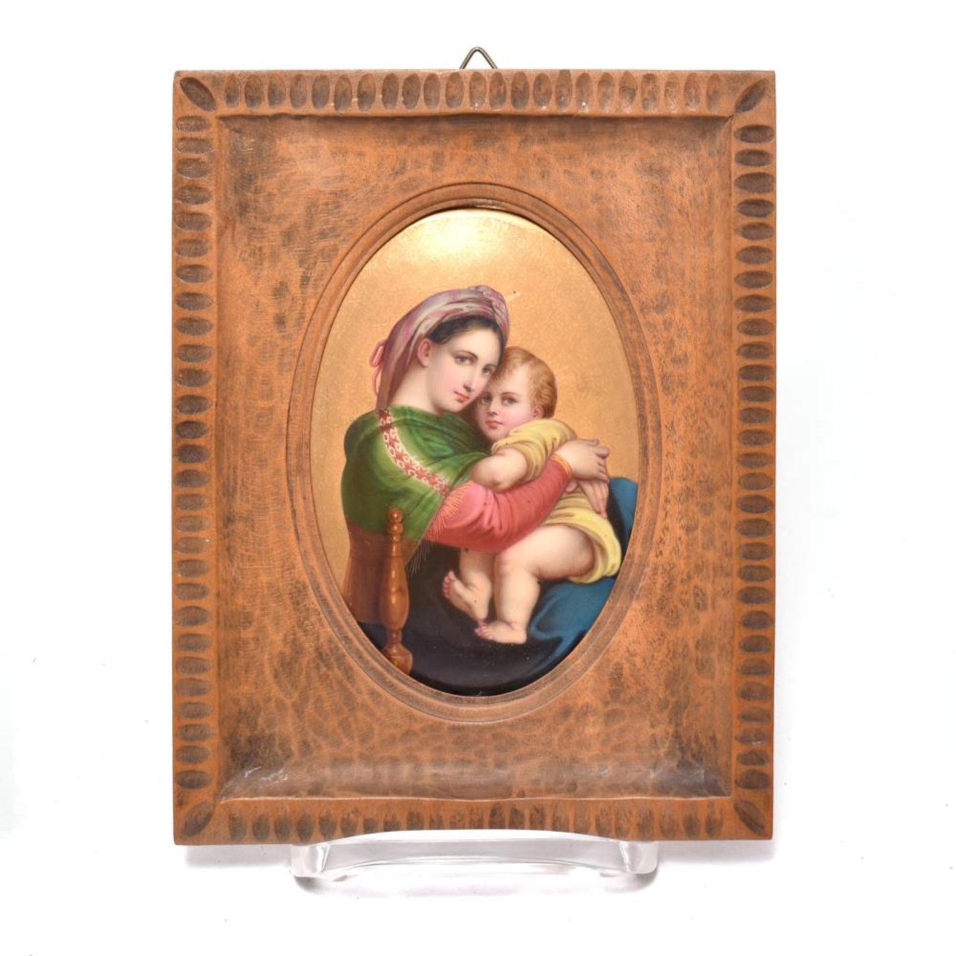 Madonna della Sedia. Porzellanbild.