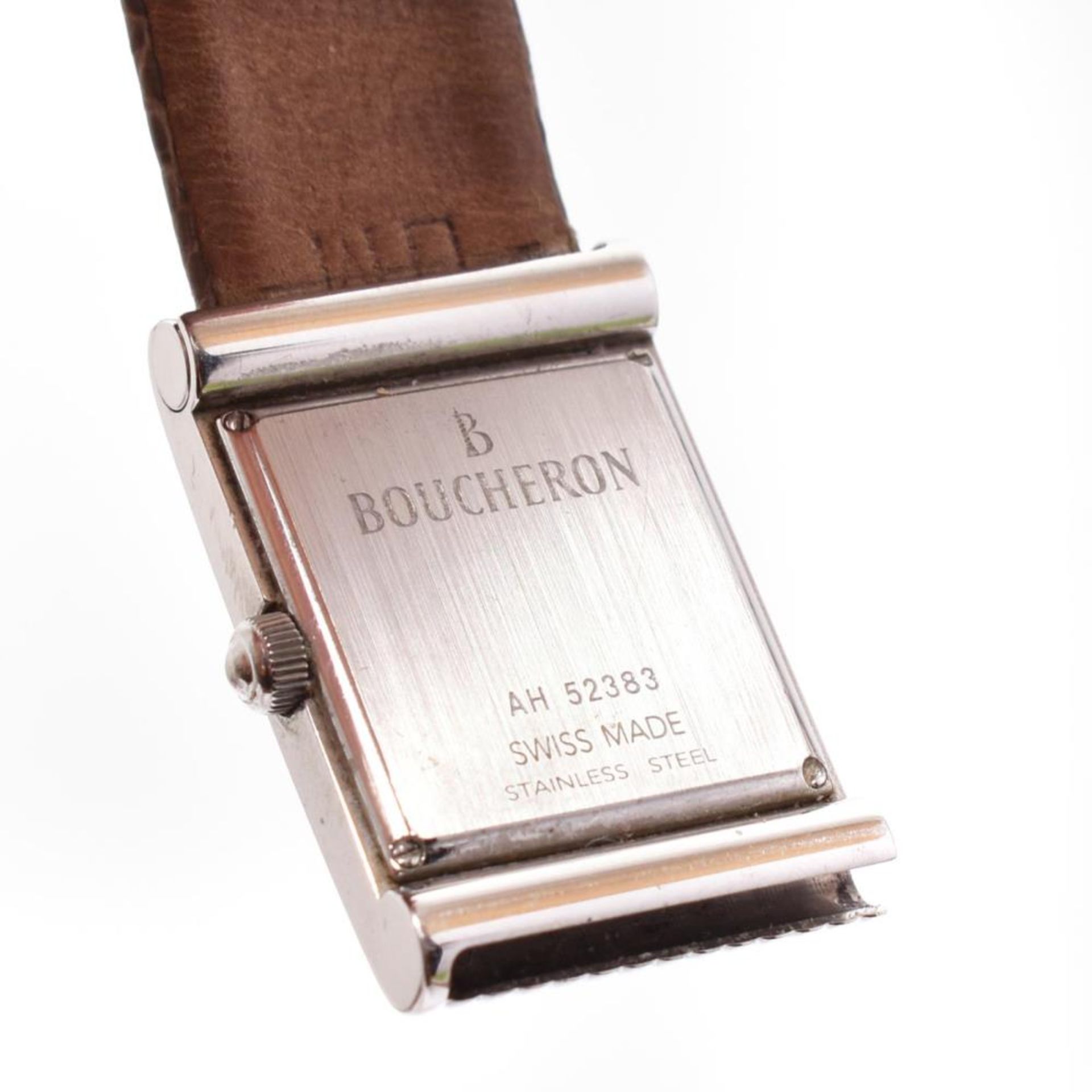 Damenarmbanduhr. Boucheron. Modell "Reflet" | Stahlgehäuse, signiert, Originallederband. - Bild 2 aus 2