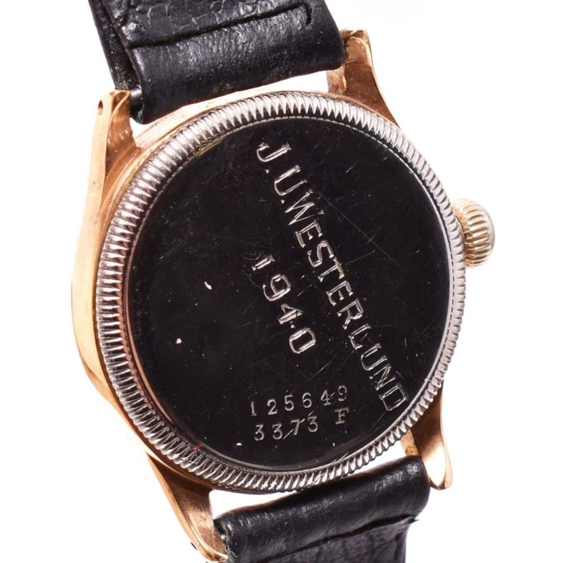 Damenarmbanduhr. Oyster Watch Co., um 1940 | Stahlgehäuse, vergoldet. - Image 2 of 2