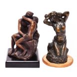 Der Kuss / La Toilette de Venus. Reproduktionen nach Auguste Rodin | Bronze bzw. wohl Masse, bronzie