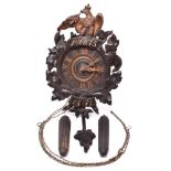 Wanduhr. Wohl Frankreich, 19. Jh. | Holz, geschnitzt, gebeizt und gefasst.