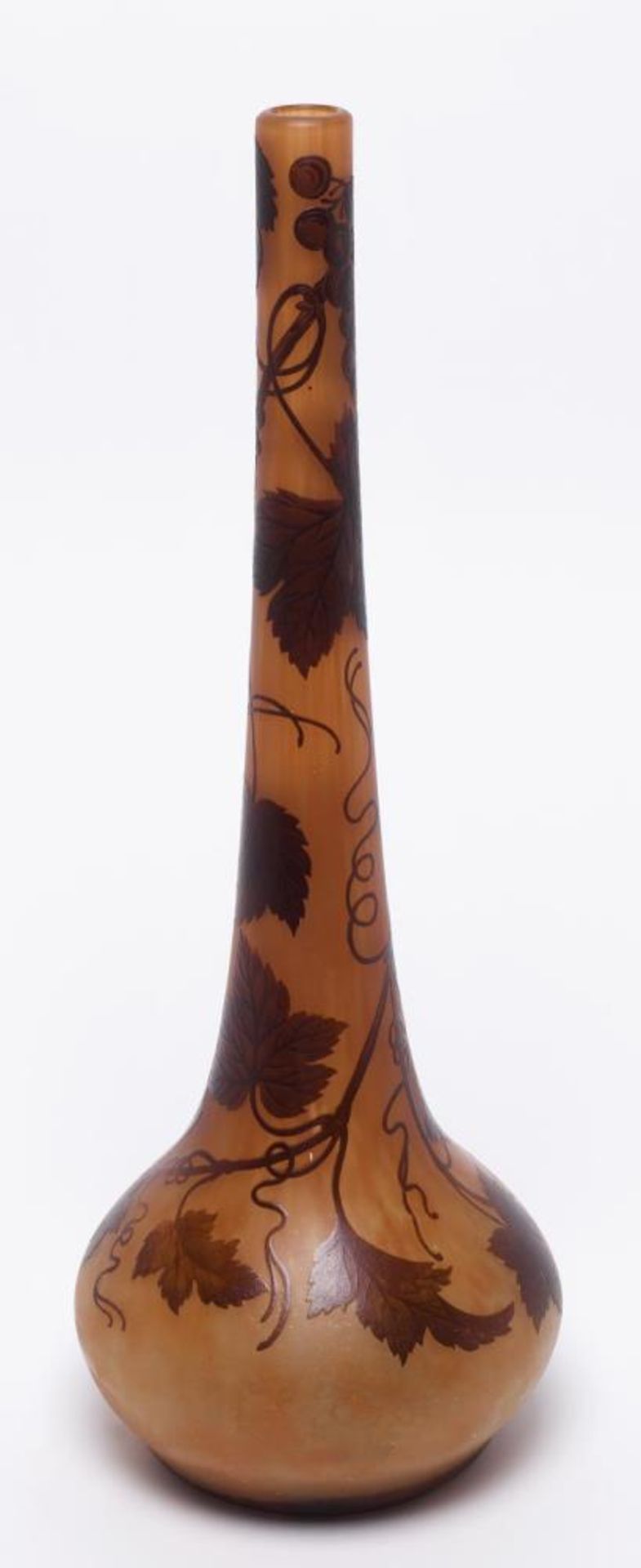 Große Vase. Klostermühle, 1920er Jahre, Johann Loetz Witwe | Farbloses Glas, orange unter- und dunke - Image 2 of 2