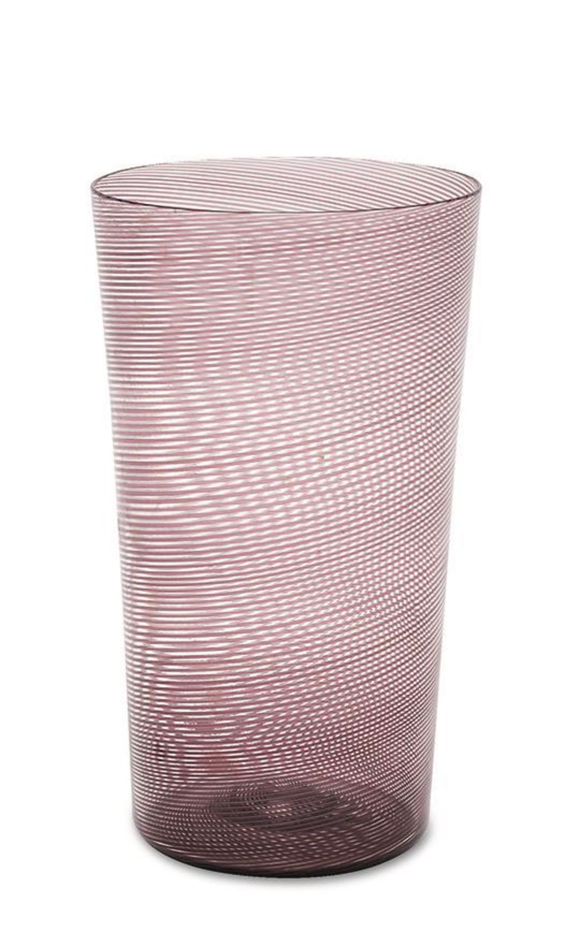 Vase "Mezza filigrana". Wohl Murano, um 1934, Entwurf: Carlo Scarpa für Venini & C. | Farbloses Glas