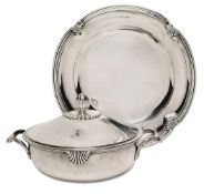 Deckelterrine mit Tablett. Paris, nach 1913, Gustave Martin | Silber.