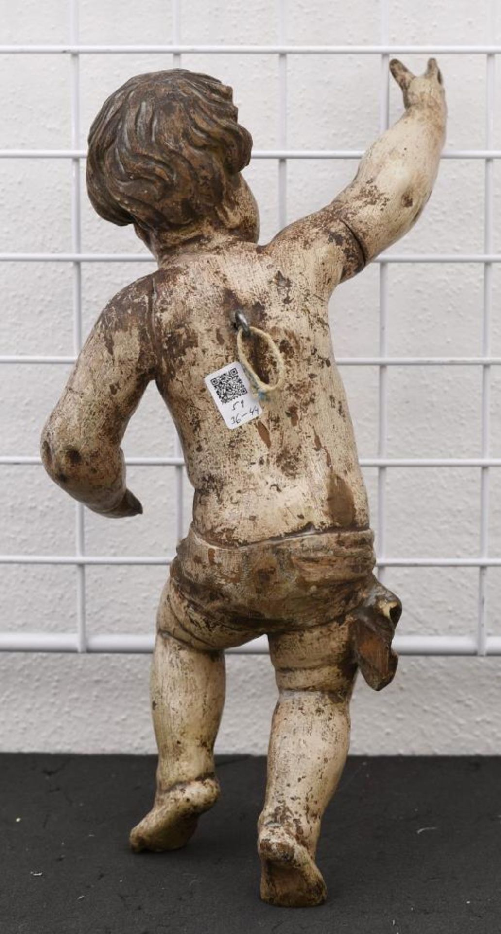 Kleiner Putto. Barockstil | Holz, geschnitzt, Farbfassung. - Image 2 of 2