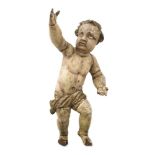 Kleiner Putto. Barockstil | Holz, geschnitzt, Farbfassung.