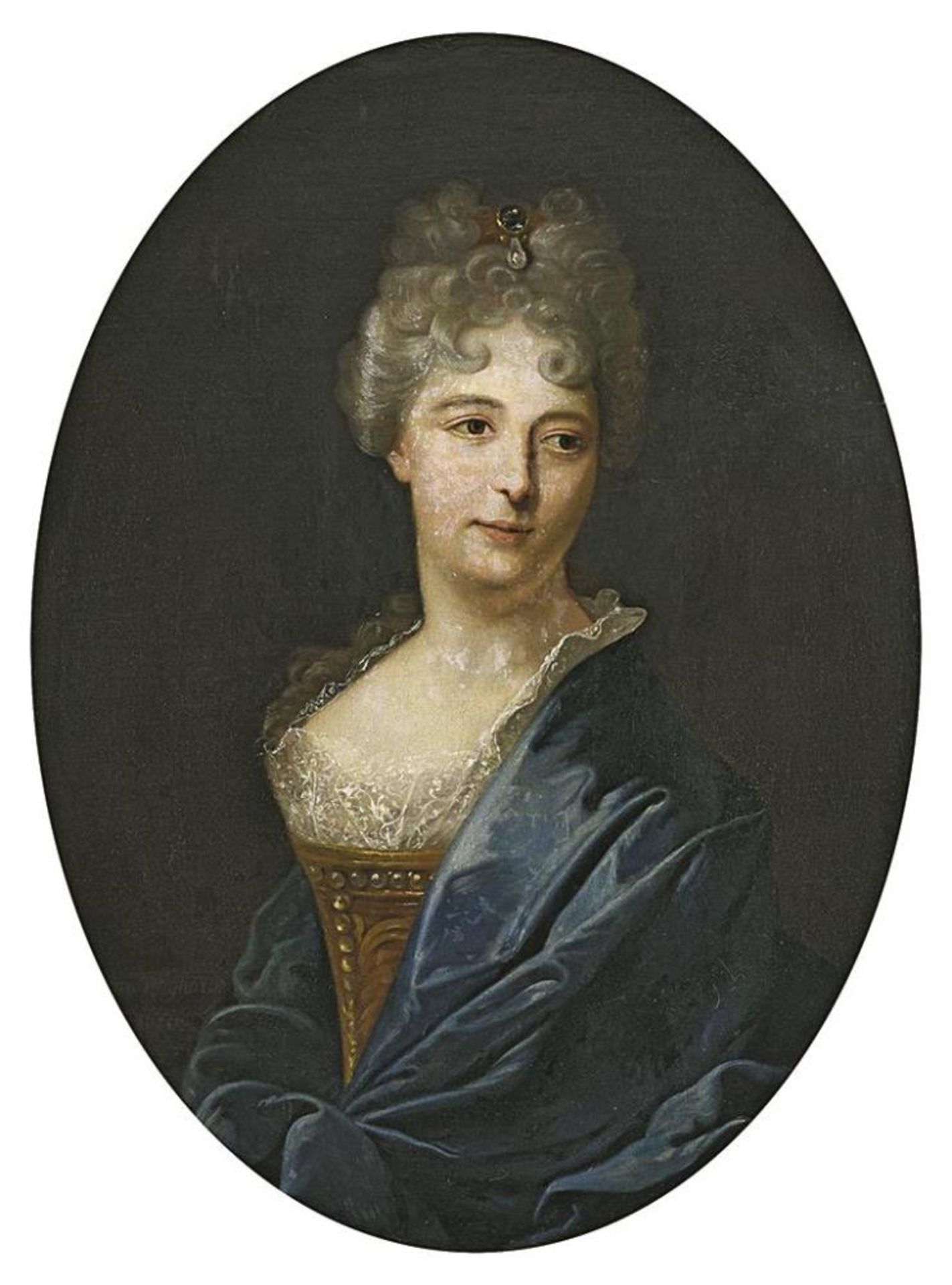 MIGNARD, PIERRE (MÖGLICHERWEISE NACH). Porträt einer Dame. Öl auf Lwd.