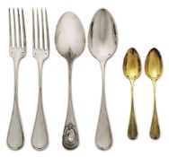 Zwölf Löffel, zwölf Gabeln und sechs Kaffeelöffel. Paris, Charles-Alexandre Lavallée (ab 1855) | Sil