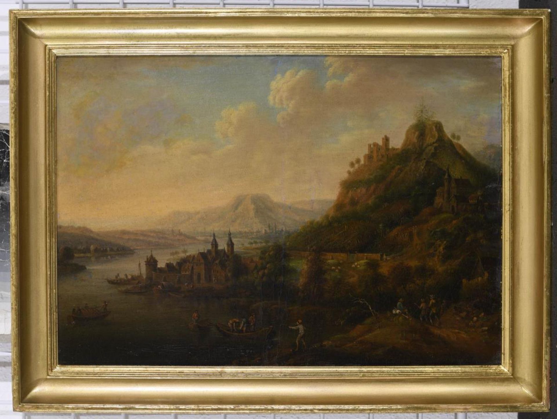 STÄDTLER (STÄTTLER), JOHANN LEONHARD. Flusslandschaft. Zwei Gemälde: Öl auf Lwd./Karton. - Image 4 of 5