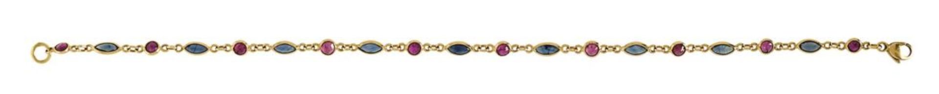 Zartes Armband. 18 K GG, Marke (750).