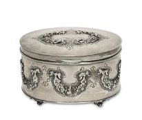 Deckeldose. 20. Jh. | Silber, innen vergoldet.