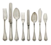 Besteck, 88tlg.. Paris, Ende 19. Jh., Christofle und Léon Lapar (1878-1897) | Silber, Stahl.