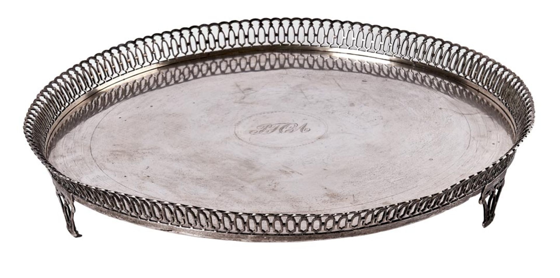 Großes, rundes Tablett, Um 1800