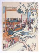 Utagawa Sadahide Winterliche Szene mit