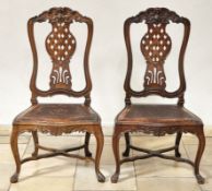 Paar Stühle im Barock-Stil, Portugal, 19. Jh.
