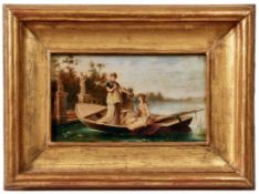Ciotta, C.: Allegorische Szene mit zwei Frauen in einem Ruderboot