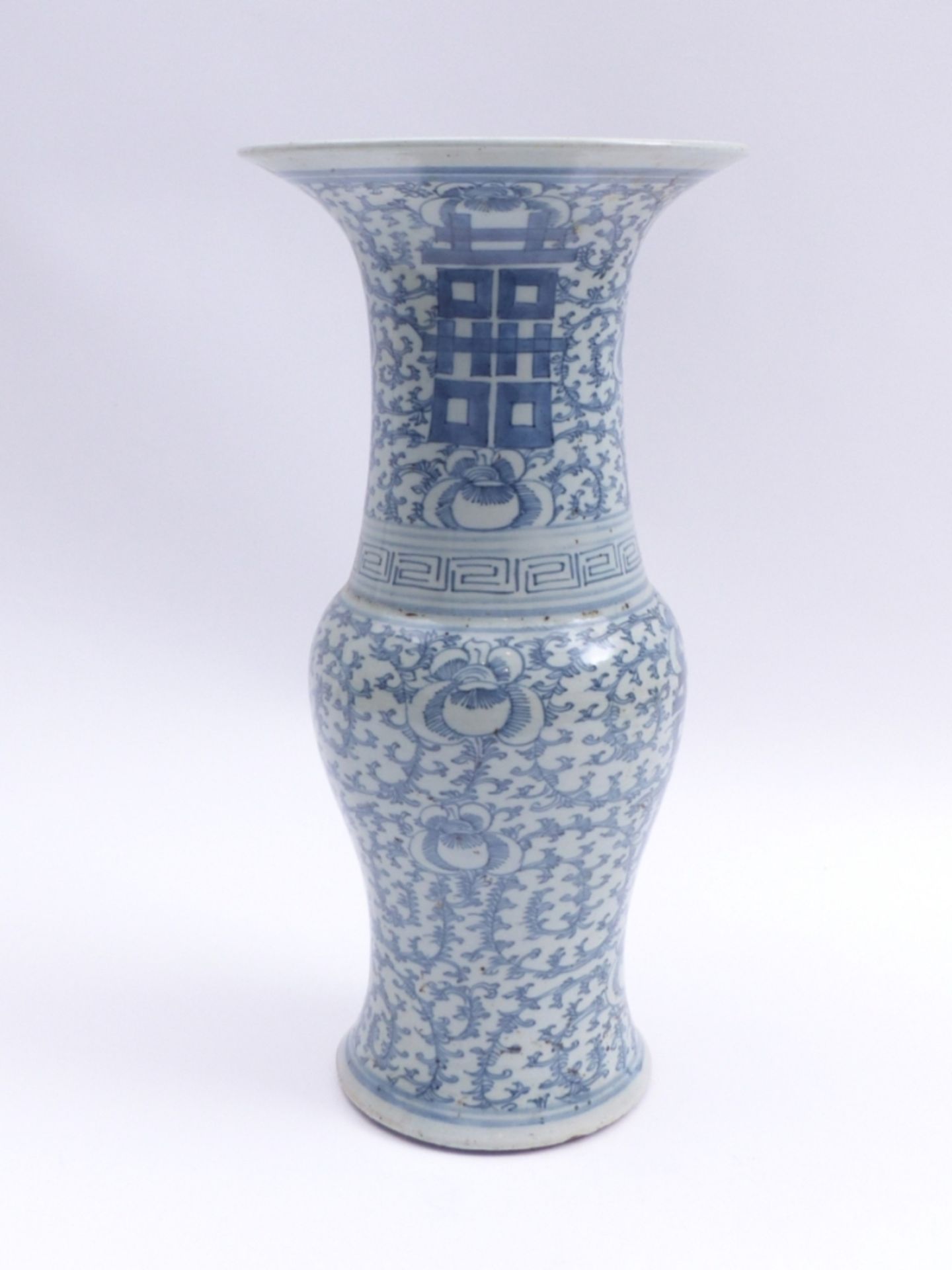 Blau-weiße Balustervase - Bild 2 aus 5