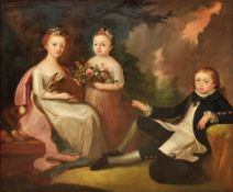 Familienbild mit drei Kindern