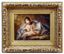 Maria mit dem neugeborenen Jesuskind, Venezianischer Barockmaler des 18. Jahrhunderts