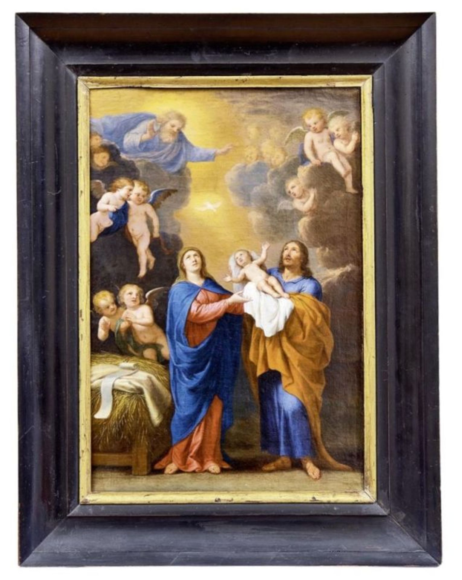 Champaigne, Jean-Baptiste de (Attrib.) od. Werkstatt: Die himmlische und die irdische Dreifaltigkeit