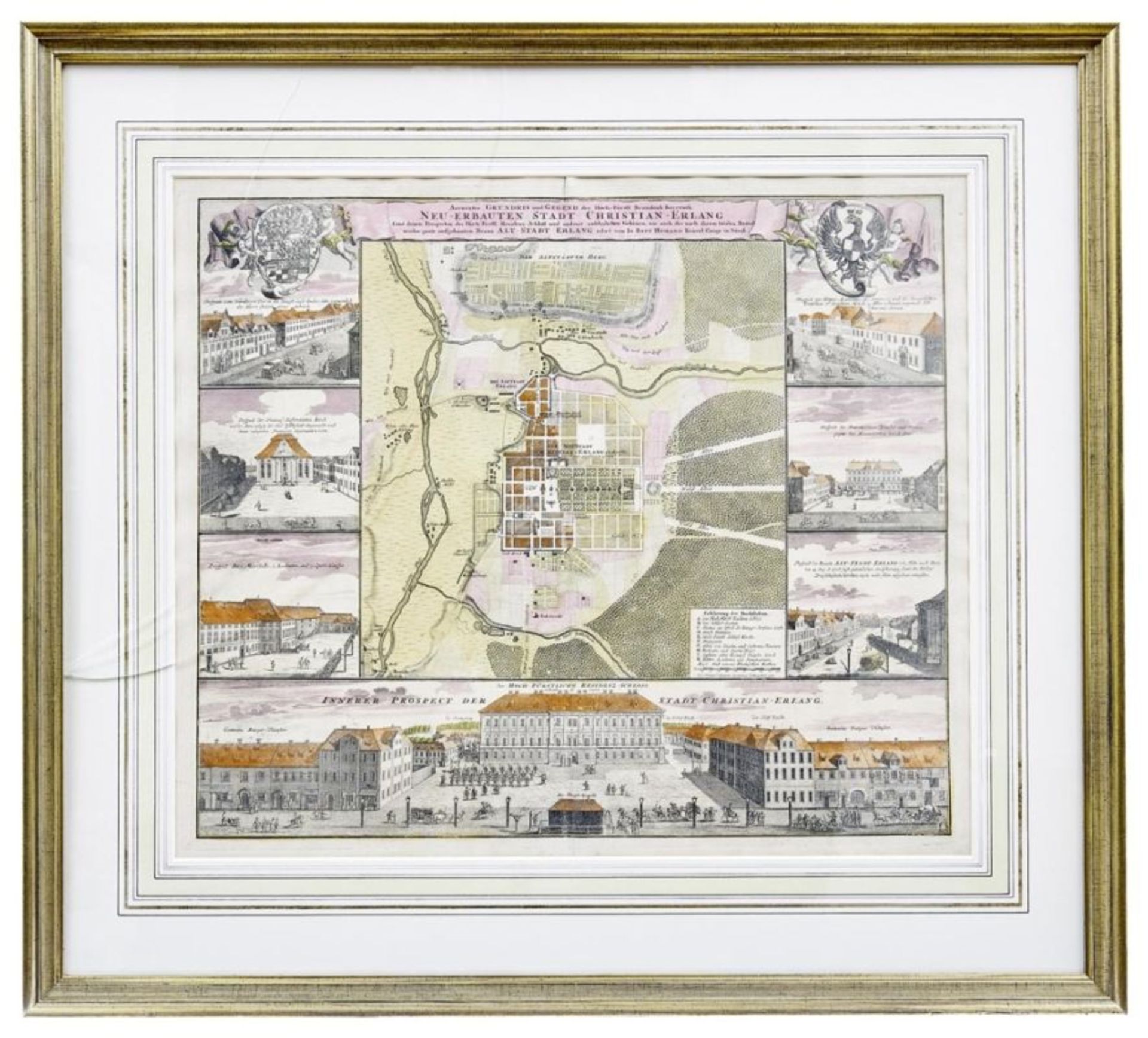 Homann, Johann Baptist: Stadtplan von Erlangen