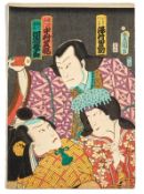 Utagawa Kunisada (Toyokuni III.), Drei Schauspieler
