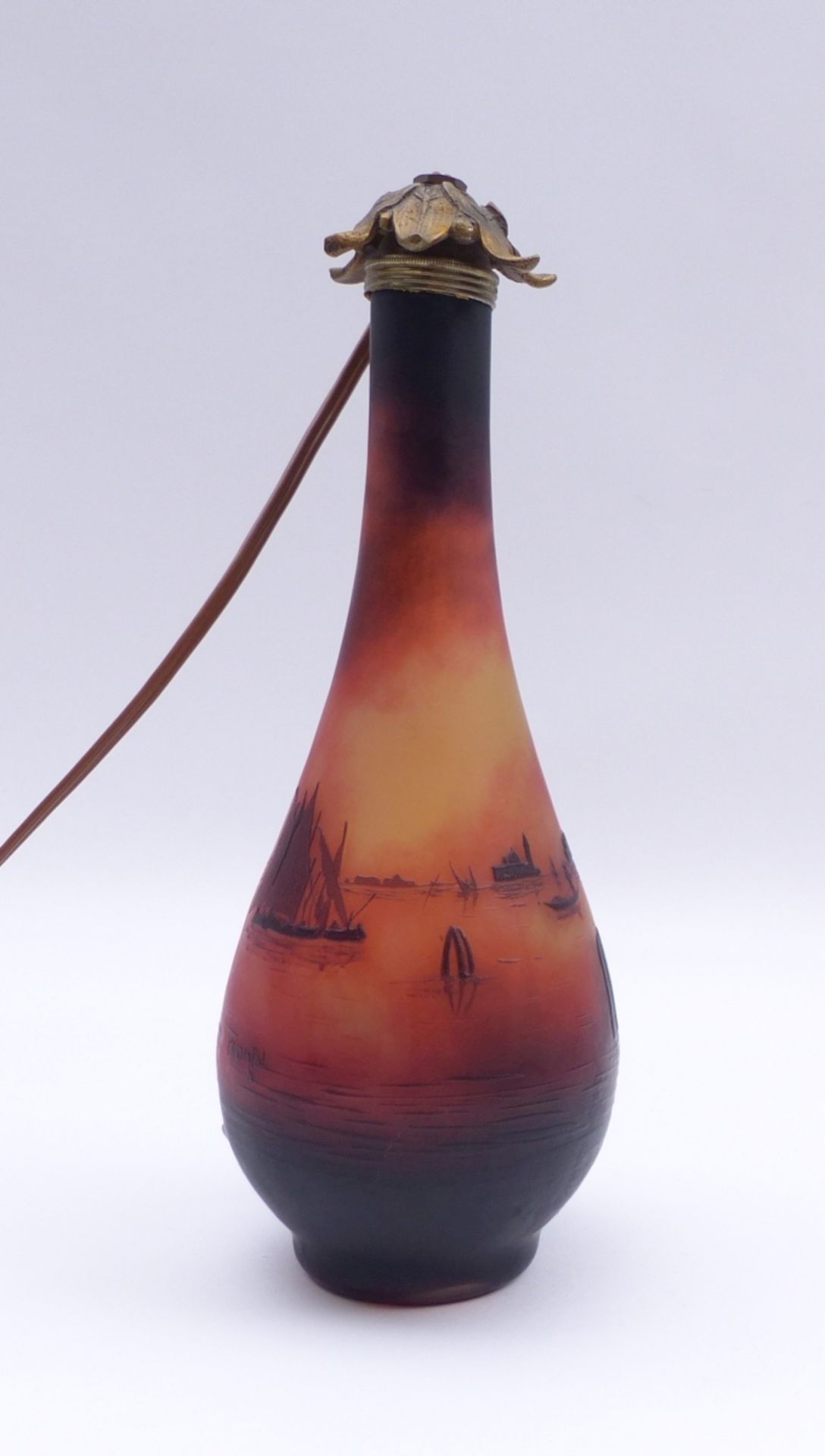 D'Argental-Vase als Lampe adaptiert, Paul Nicolas, Nancy - 1. H. 20. Jh. - Image 2 of 3