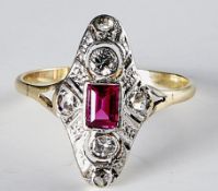 Rubin-Diamantrosen-Ring, Um 1920