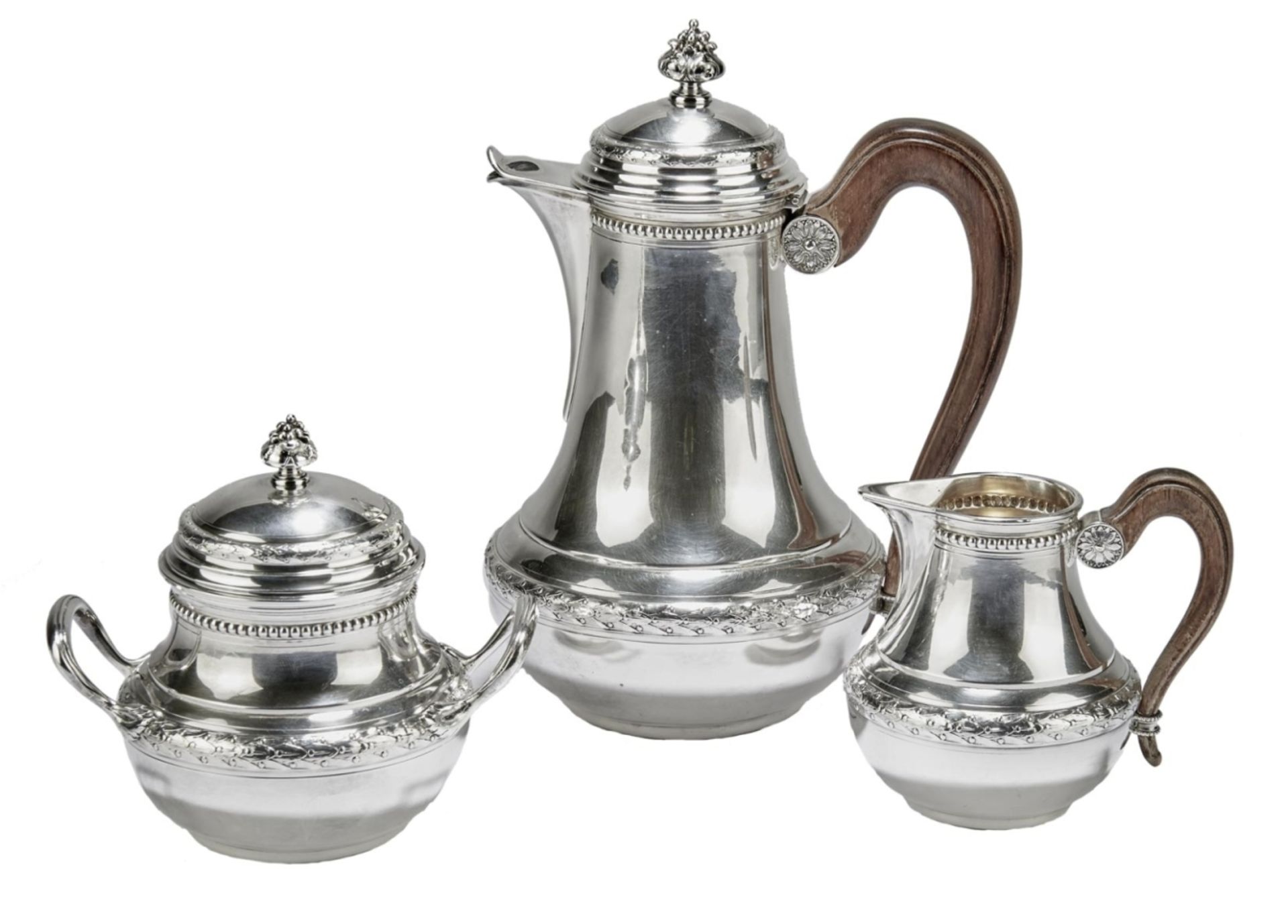 Dreiteiliges Kaffeeservice, Brüssel, Wolfers Frères - 1880-1942