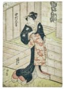 Utagawa Kunisada (Toyokuni III.), Schauspieler in Interieur