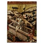 Gotisches Tafelbild mit der Auferstehung Christi, Sienesische Schule, 15. Jh.