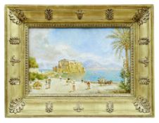 Alt, Franz: Neapel mit Blick auf die Hafenburg Castel dell'Ovo und den Vesuv