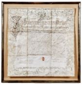 Handgeschriebene Urkunde, Kitzingen, 28. April 1762