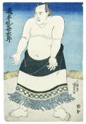 Utagawa Kunisada (Toyokuni III.): Der Sumoringer Kuroyanagi Sumiemon