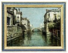Olivieri, Bepi: Kanal in Venedig bei Nacht