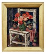 Hepperger, Johannes: Blumentöpfe auf einem Stuhl