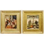 Zwei Szenen aus dem Leben Christi, Veneto-kretischer Maler des 17. Jahrhundert