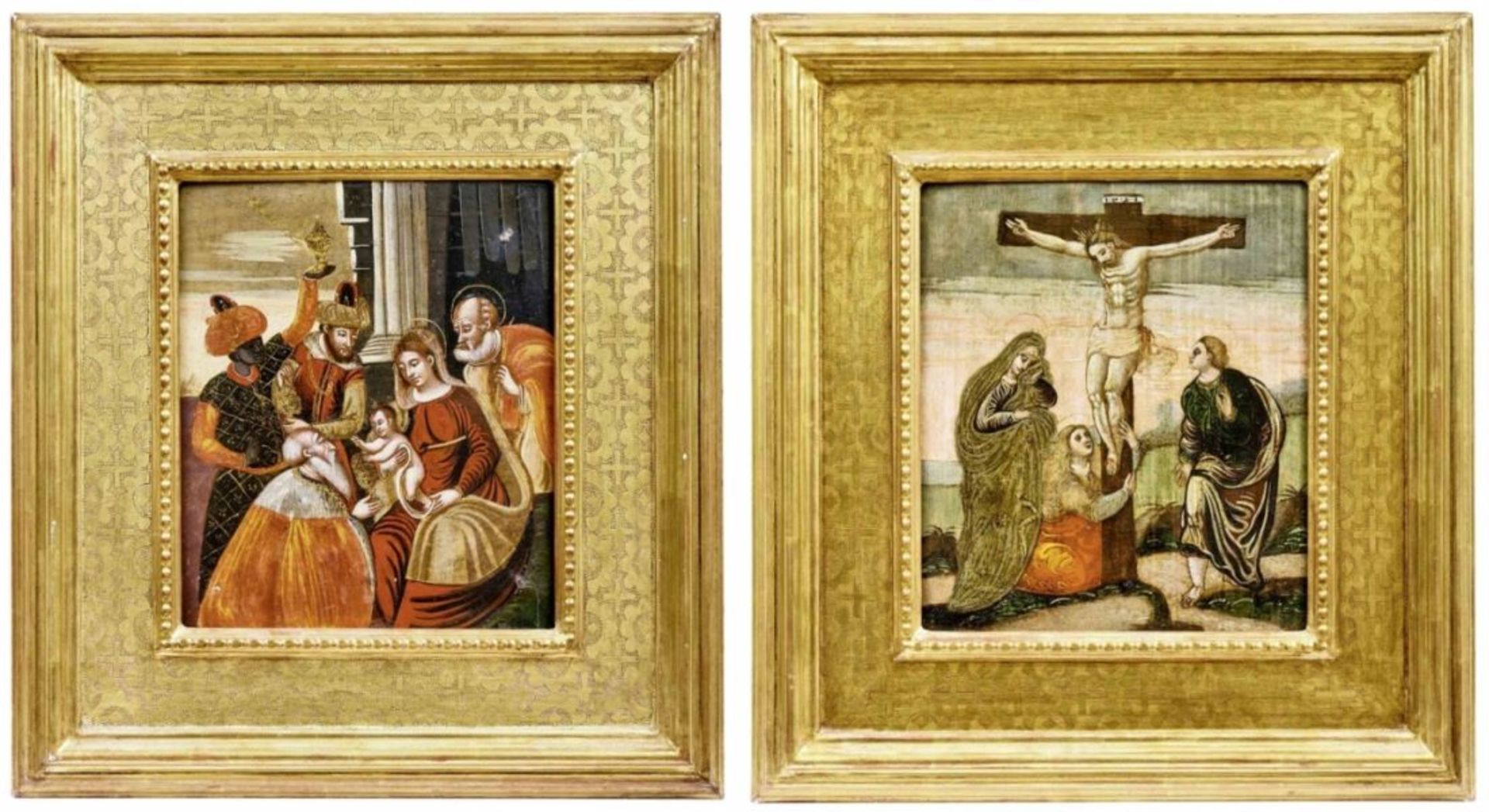 Zwei Szenen aus dem Leben Christi, Veneto-kretischer Maler des 17. Jahrhundert