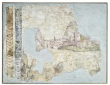 Fresko mit Architektur, Italienische Schule, Umbrien oder Toskana, 2. H. 15. Jh.