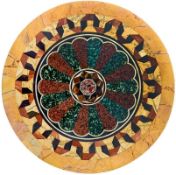 Pietra-Dura-Tischplatte, Italien, wohl Florenz, 19. Jh.