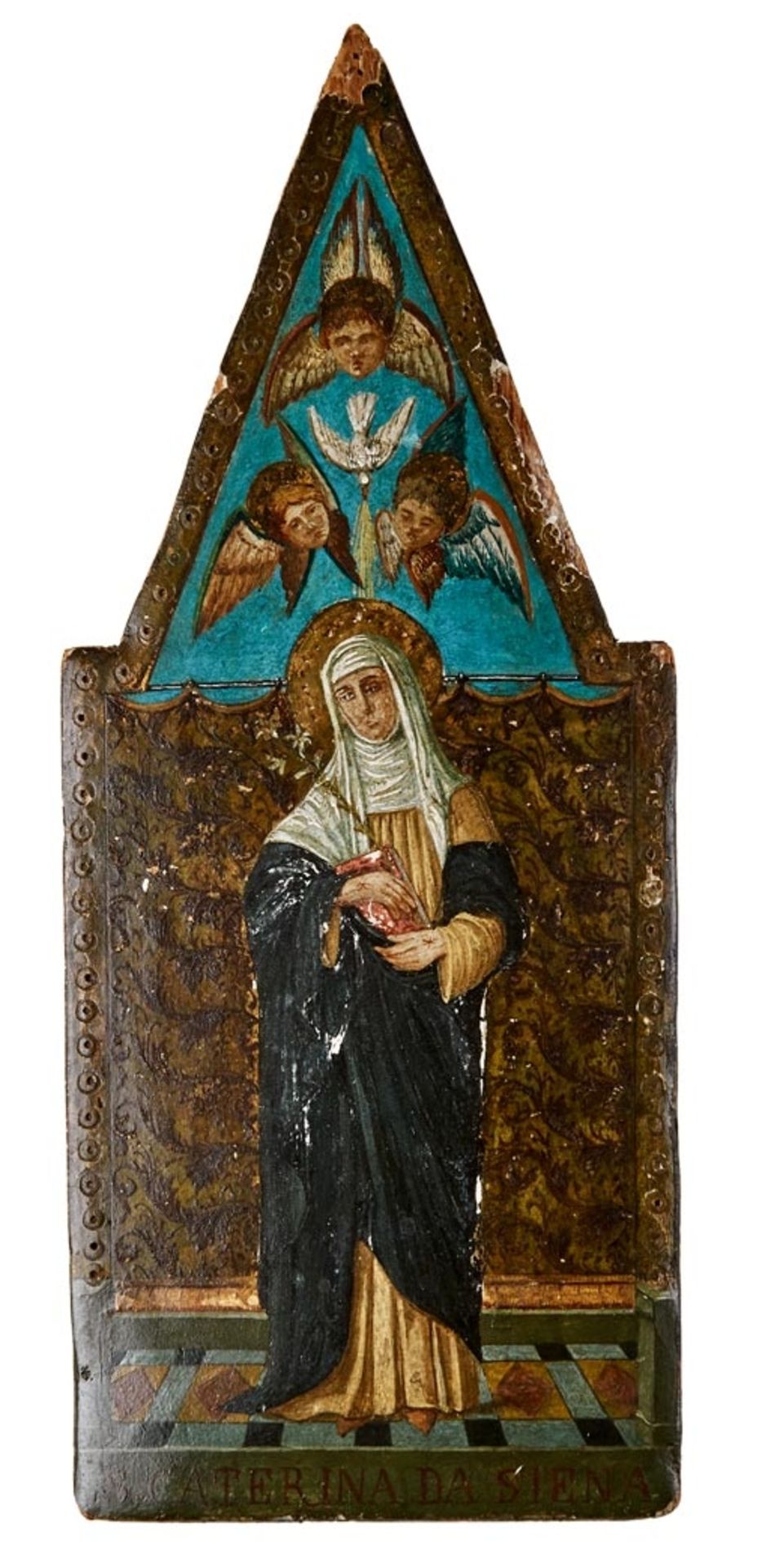 Kleines Andachtsbild mit der heiligen Katharina von Siena