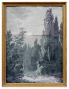 Waldlandschaft mit Sarkophagen, Um 1800