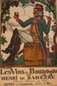 Arnoux, Guy: Werbeplakat "Le vin de Bourgogne de Henri de Bahèzre"