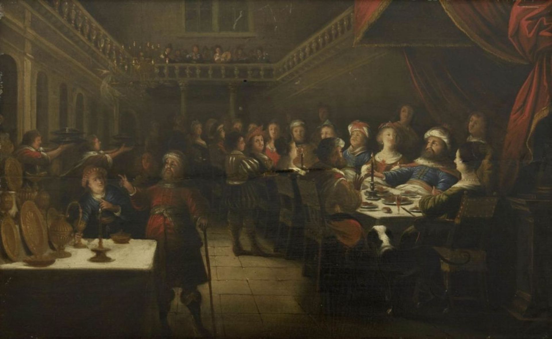 Das Gastmahl des Belsazar, Niederländischer Meister des frühen 17. Jahrhunderts - Image 2 of 12