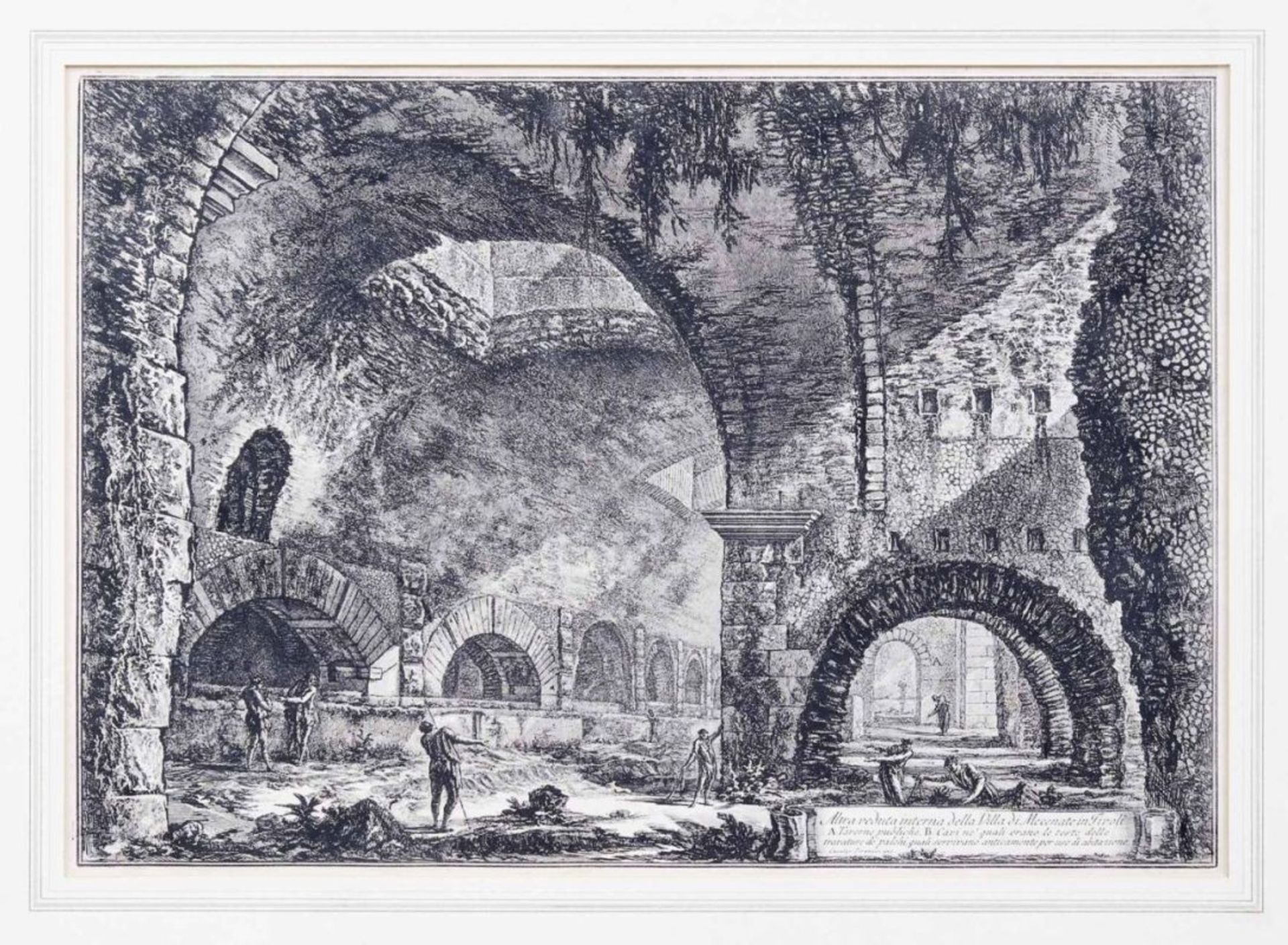 Piranesi, Giovanni-Battista, "Altra veduta interna della Villa di Mecenate in Tivoli" - Bild 2 aus 4