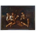 Zwei Knaben beim Kartenspiel, Italienischer Meister des 17. Jahrhunderts