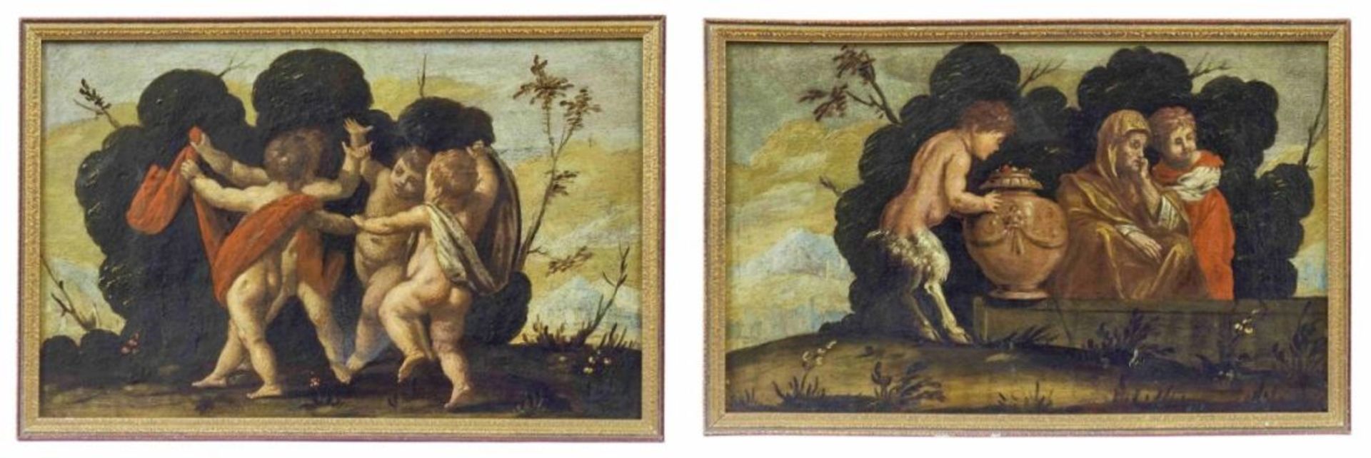Zwei kleine, mythologische Darstellungen, Veneto, 2. H. 17. Jh. - Image 4 of 4