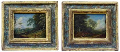 Zwei kleine Landschaftspendants, Österreichischer Maler des 18. Jahrhunderts